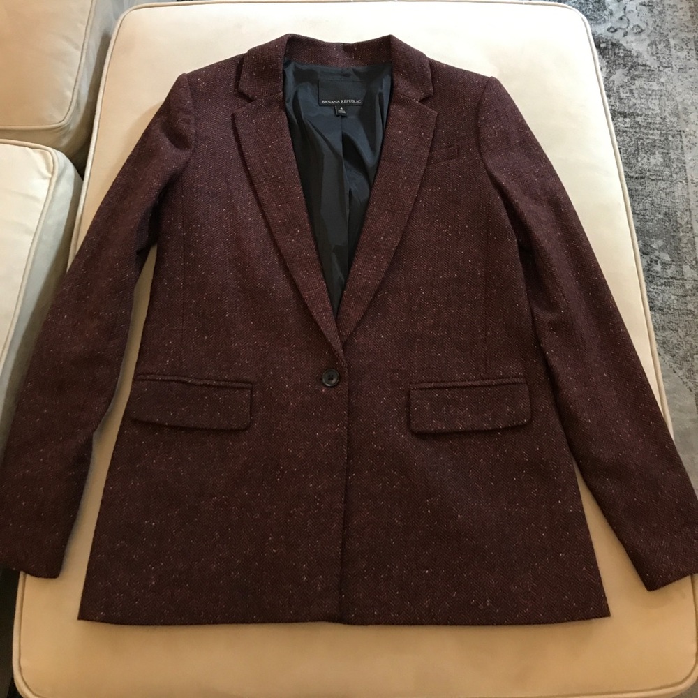 Banana Republic Burgundy Blazer